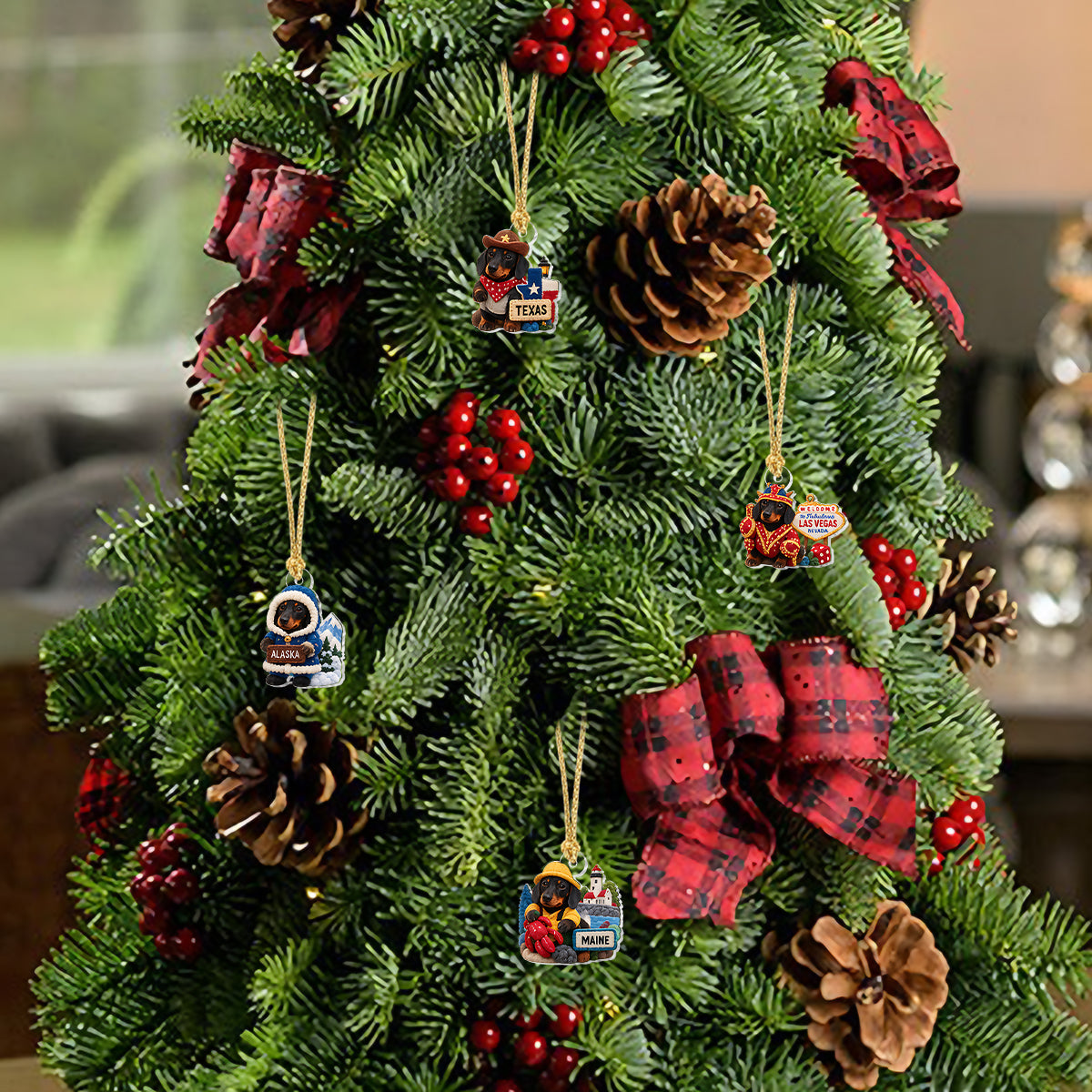 Dog Across America - Personalized Dog Advent Calendar With Ornaments