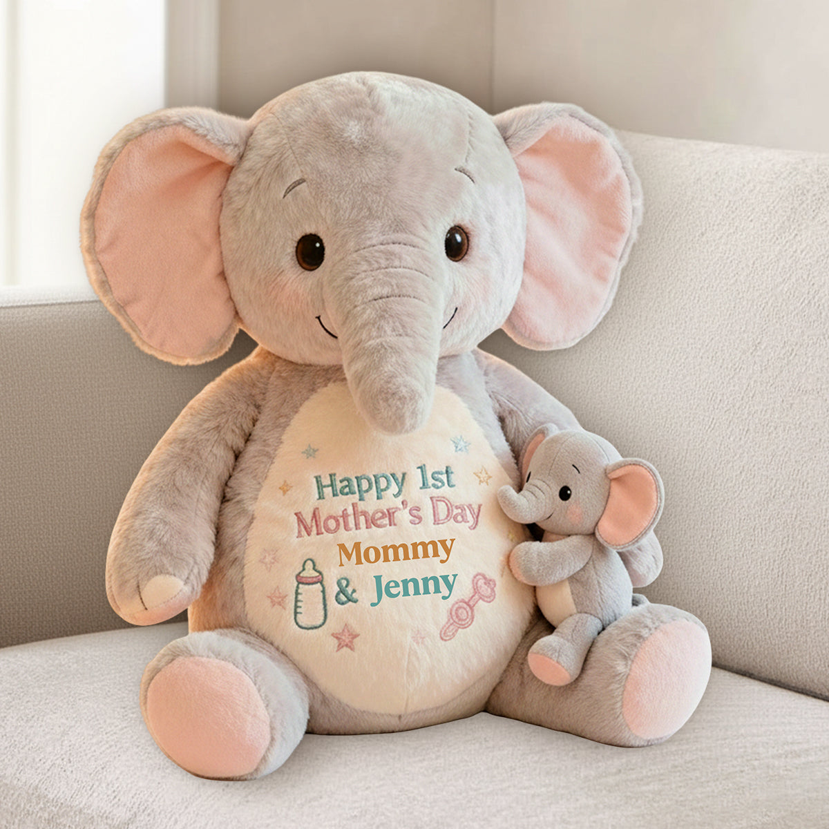 Happy 1st Mother's Day - Personalized Mother Premium Faux Fur Pillow