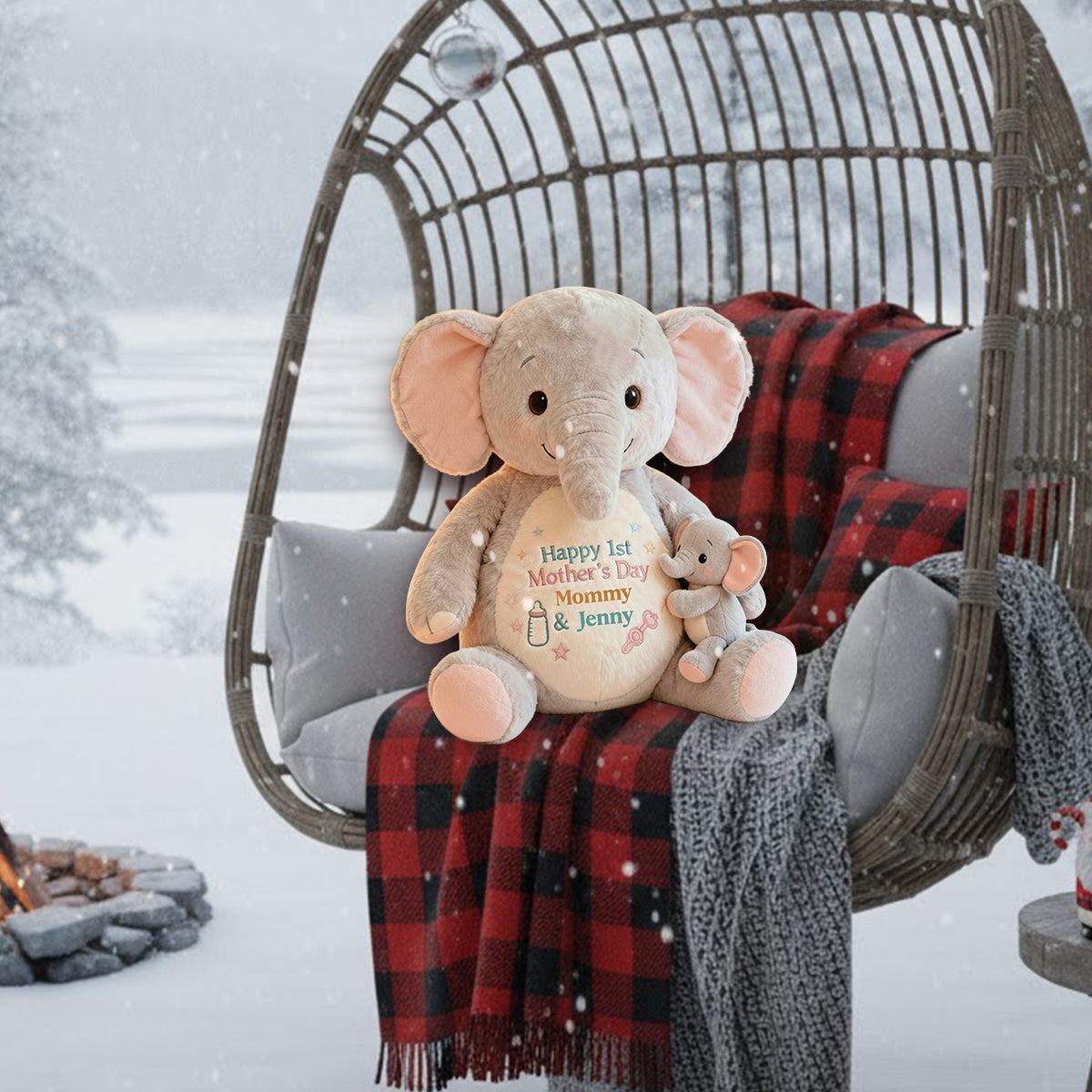 Happy 1st Mother's Day - Personalized Mother Premium Faux Fur Pillow