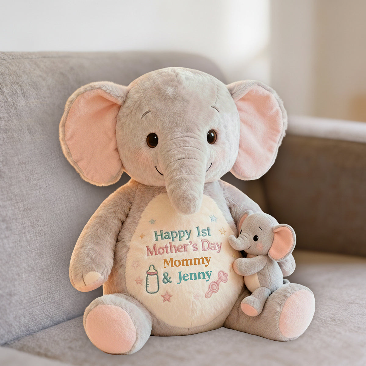 Happy 1st Mother's Day - Personalized Mother Premium Faux Fur Pillow