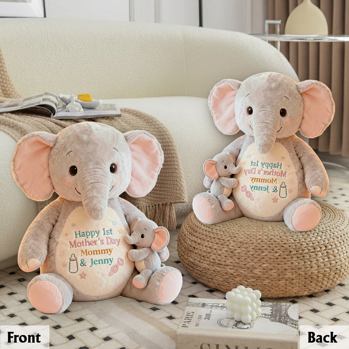 Happy 1st Mother's Day - Personalized Mother Premium Faux Fur Pillow