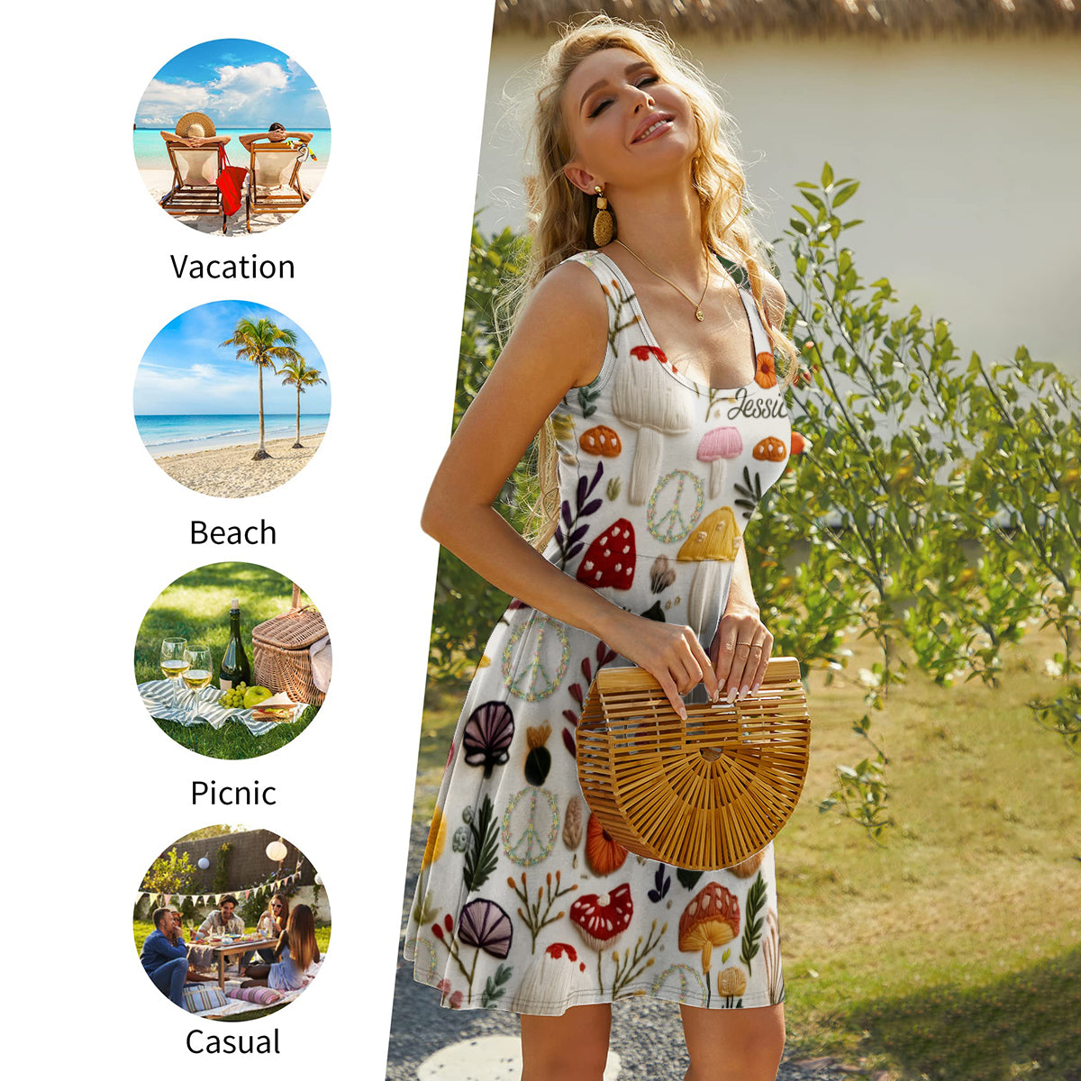 Hippie Soul - Personalized Hippie Sleeveless Dress