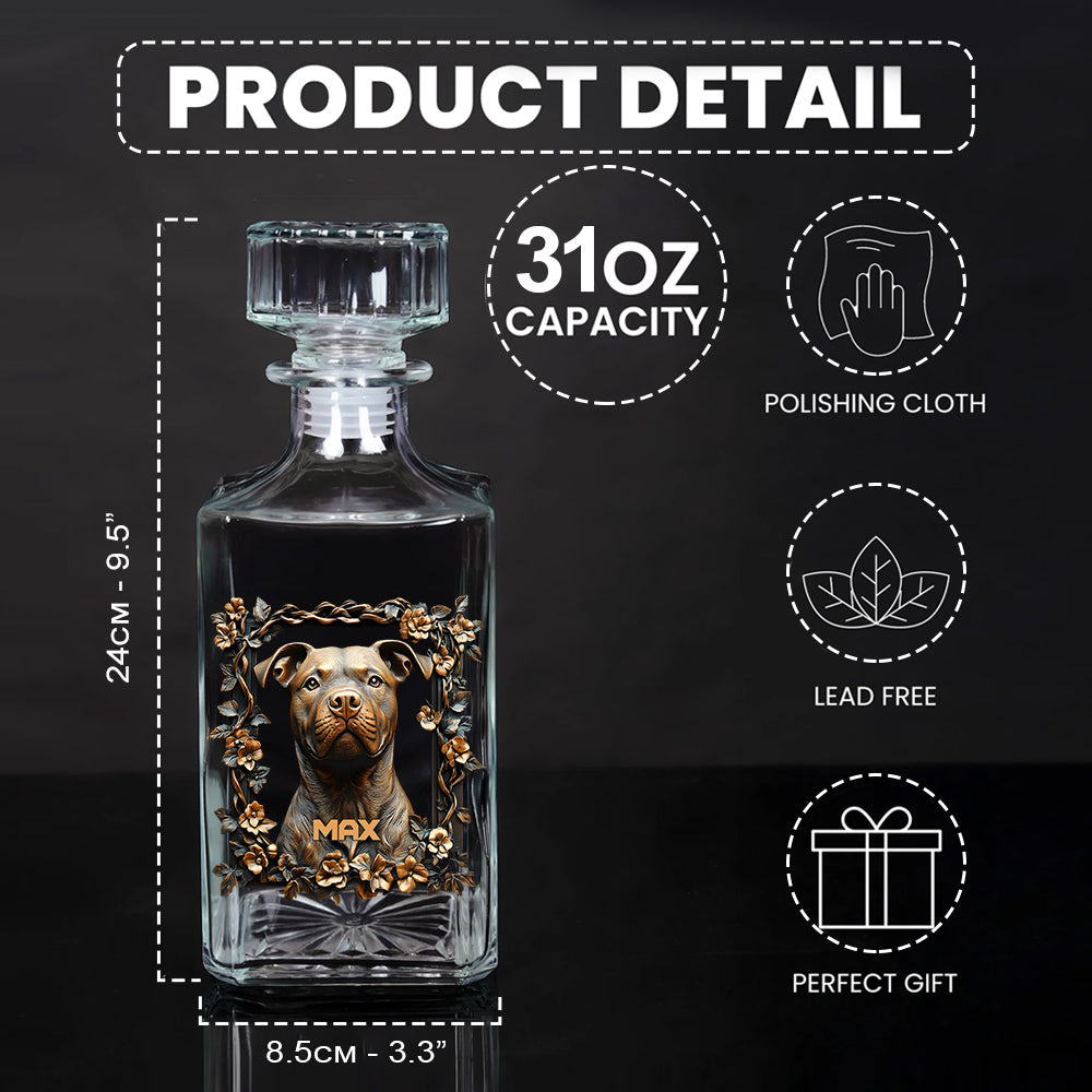 Proud Dog Dad/Dog Mom - Personalized Dog Whiskey Decanter Set