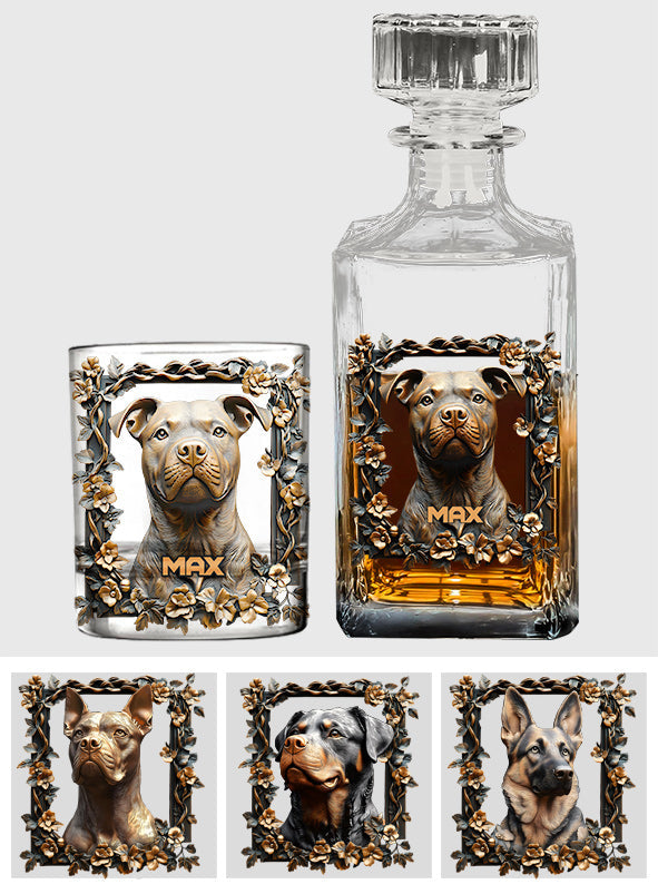 Proud Dog Dad/Dog Mom - Personalized Dog Whiskey Decanter Set