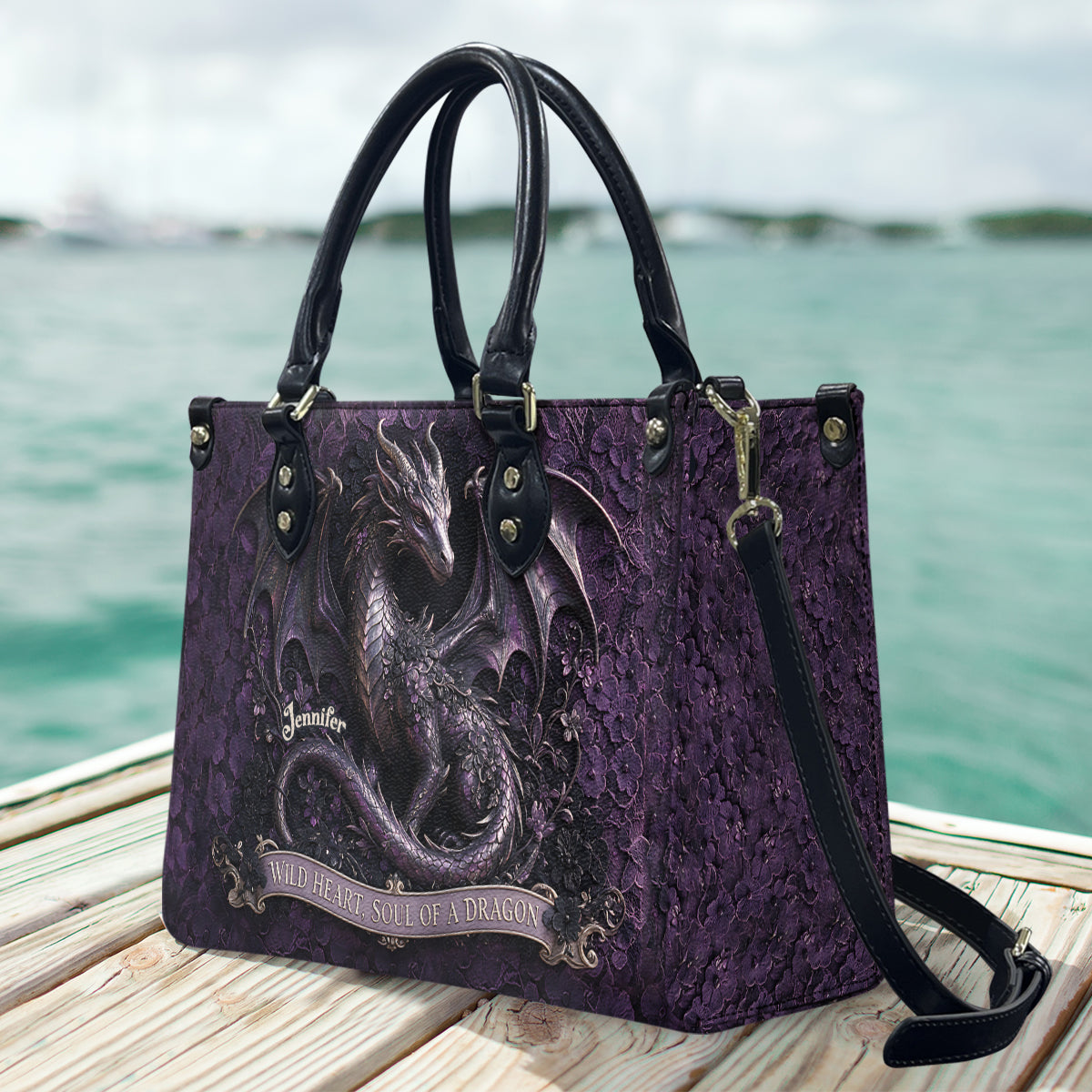 Soul Of A Dragon - Personalized Dragon Leather Handbag