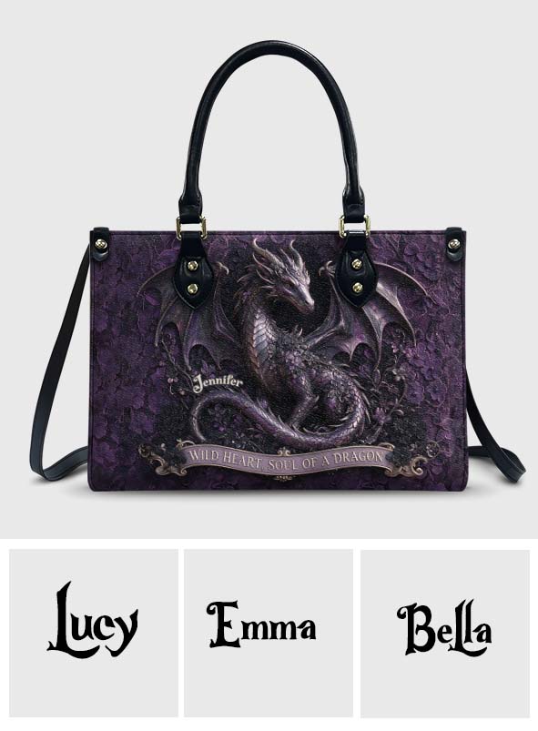 Soul Of A Dragon - Personalized Dragon Leather Handbag