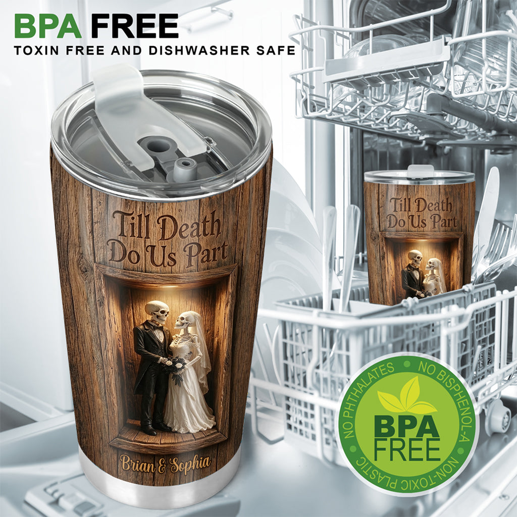Till Death Do Us Part - Personalized Skull Tumbler