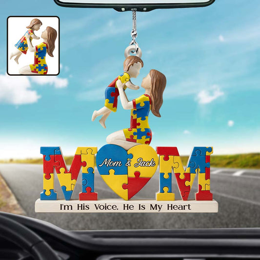 I'm His Voice - Personalized Autism Awareness Car Ornament