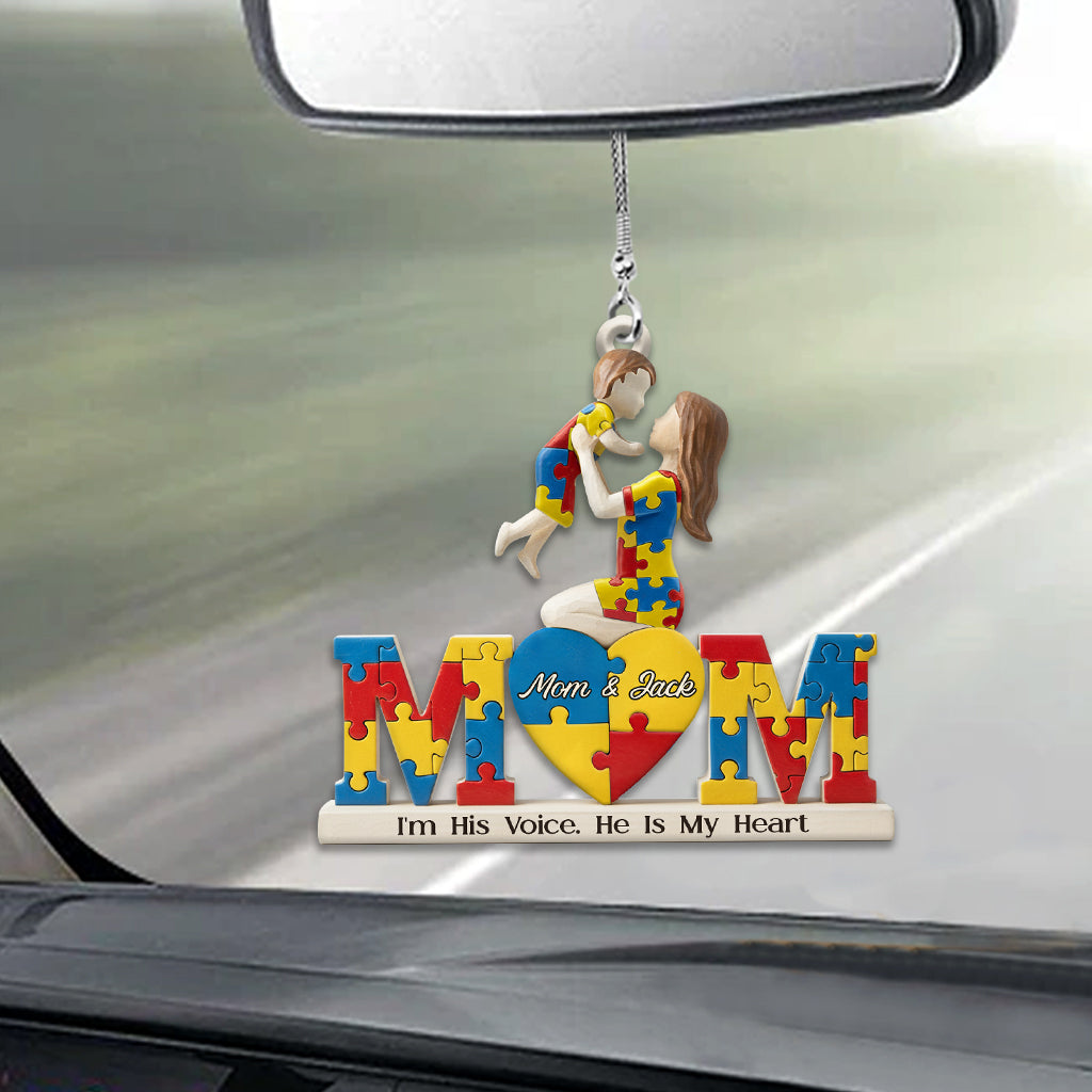I'm His Voice - Personalized Autism Awareness Car Ornament