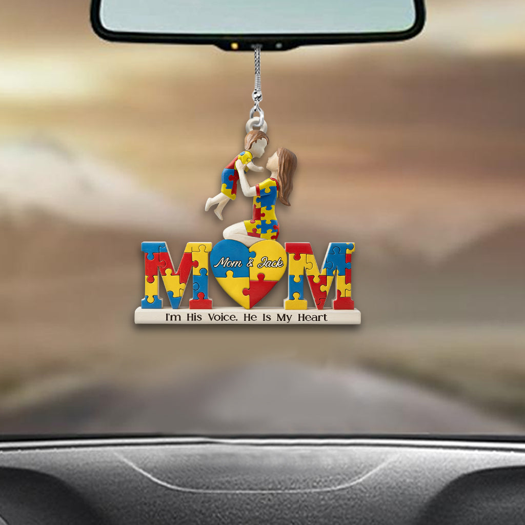 I'm His Voice - Personalized Autism Awareness Car Ornament