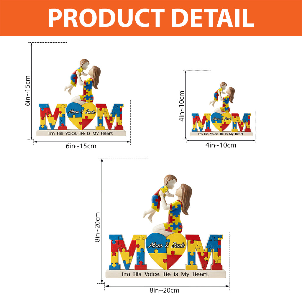 I'm His Voice - Personalized Autism Awareness Custom Shaped Acrylic Plaque