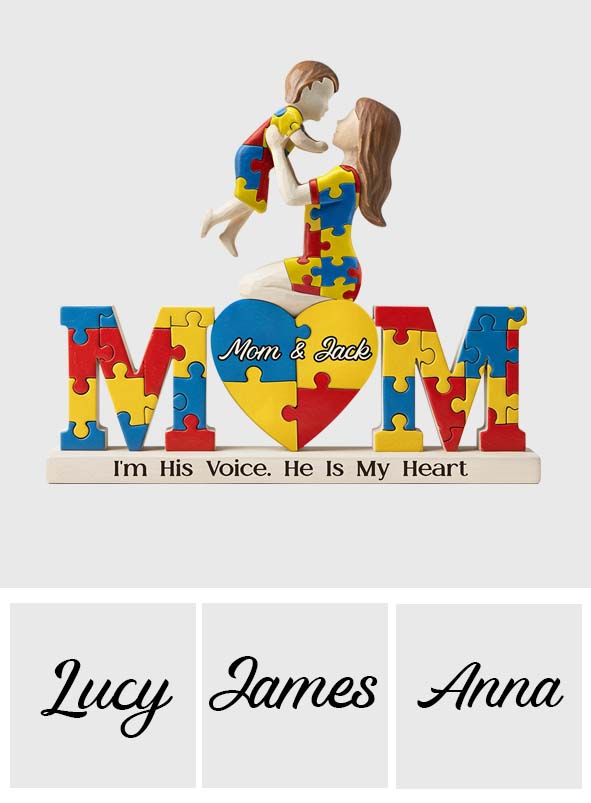 I'm His Voice - Personalized Autism Awareness Custom Shaped Acrylic Plaque
