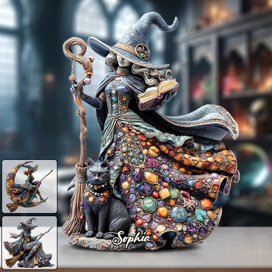 Magical Witch - Personalized Witch Custom Shaped Acrylic Plaque