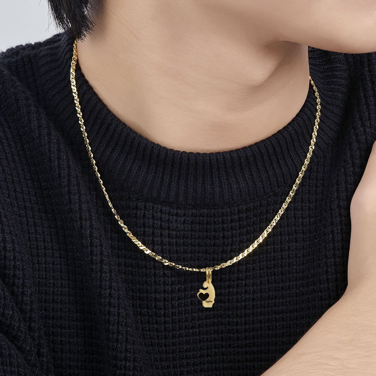 Mama Bear - Personalized Mother Matching Pendant Necklace