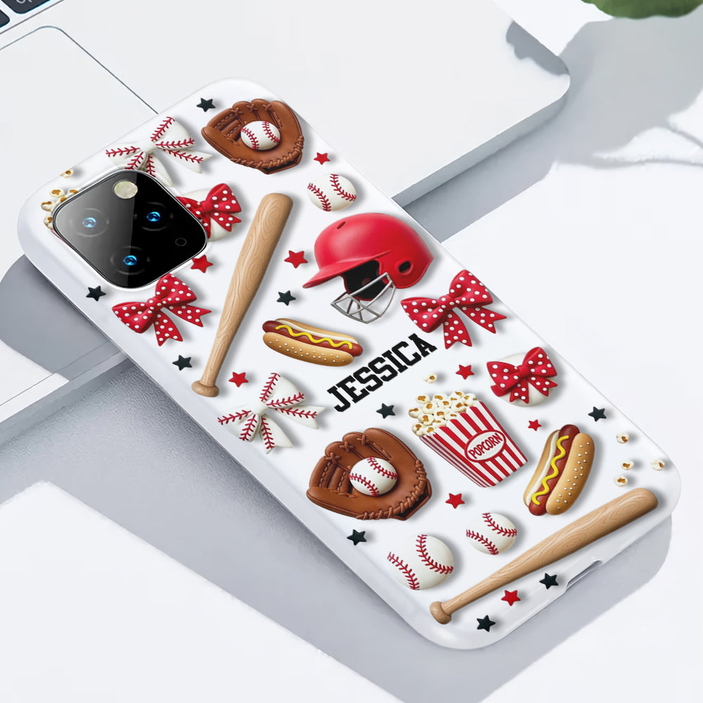 Love Baseball - Personalized Baseball Full Print Phone Case