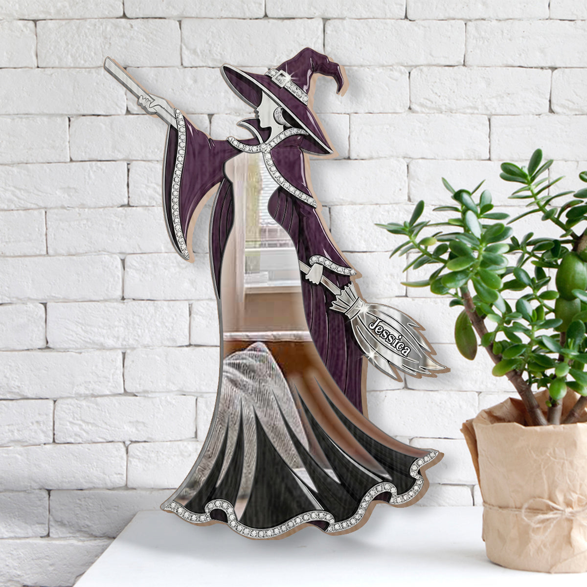 Magical Room Decor - Personalized Witch Wall Hanging Mirror