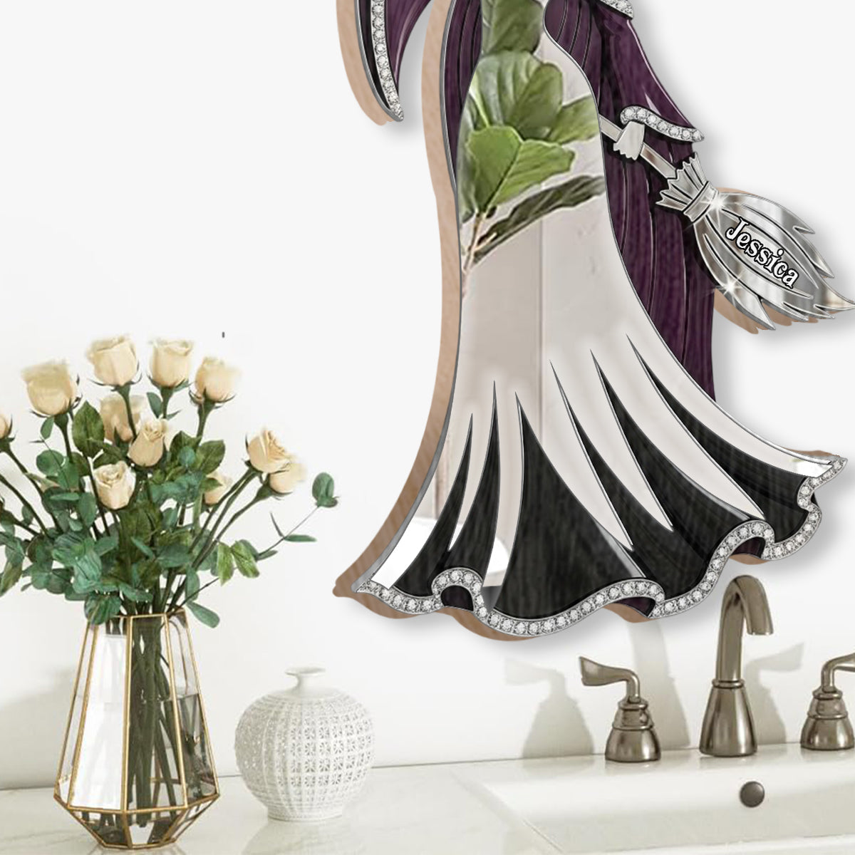 Magical Room Decor - Personalized Witch Wall Hanging Mirror