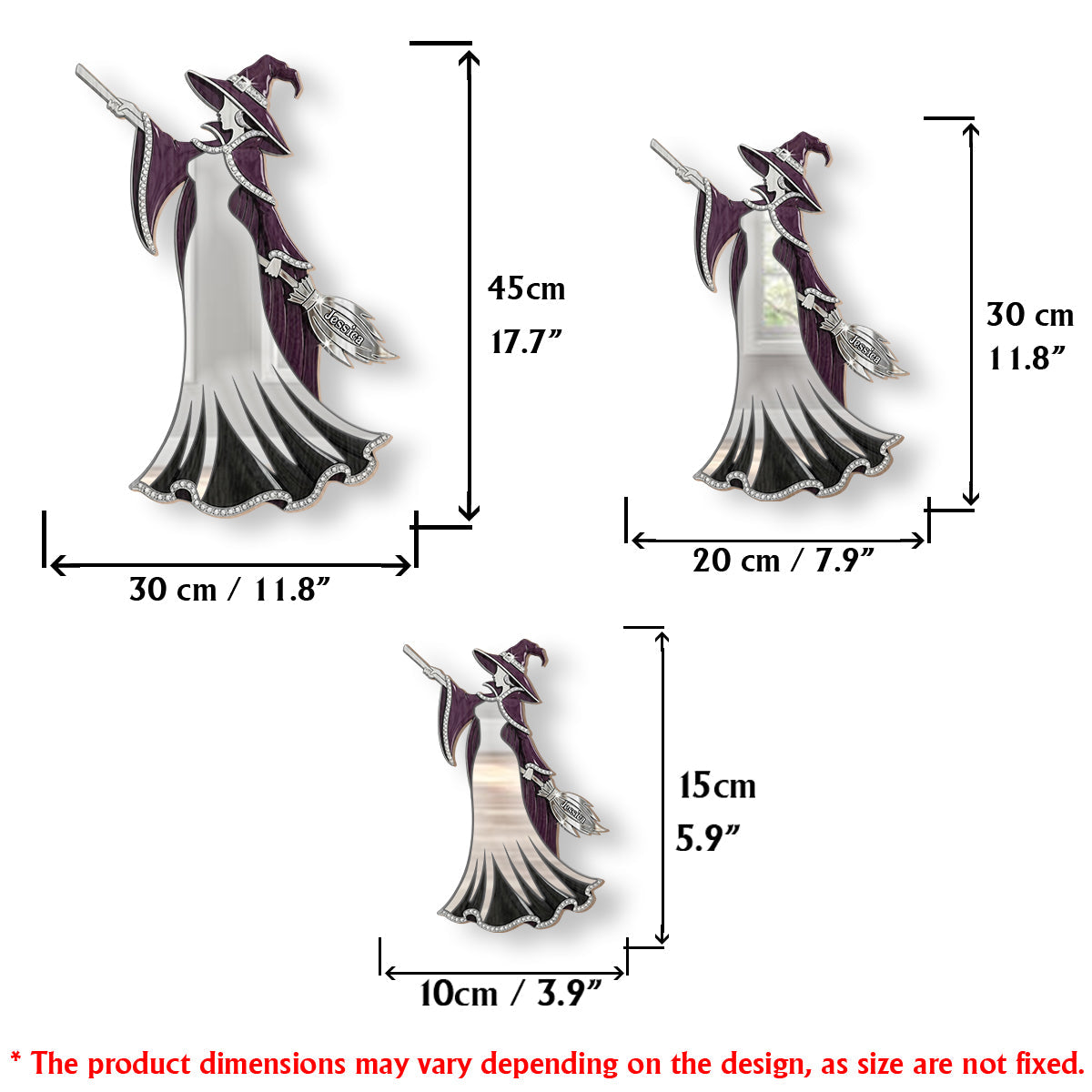 Magical Room Decor - Personalized Witch Wall Hanging Mirror