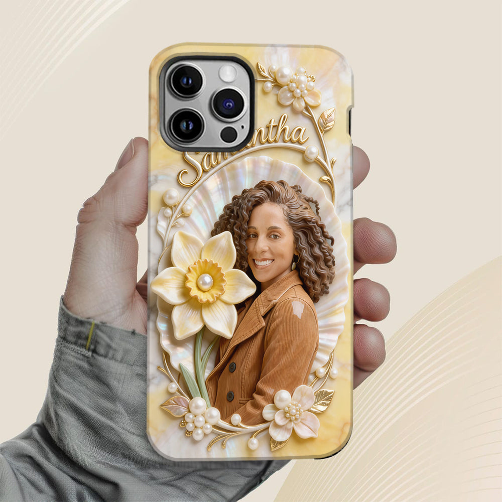 Custom Any Photo Birthmonth Flower - Personalized Self Love Full Print Phone Case