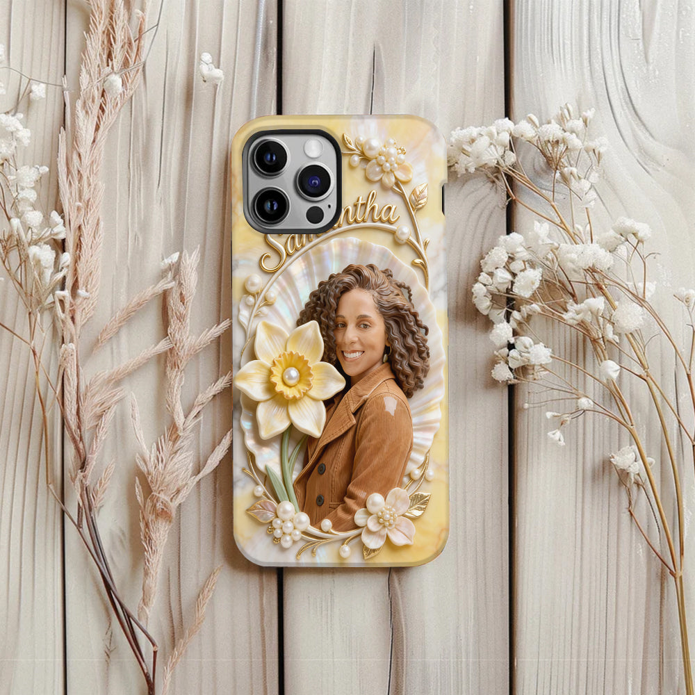 Custom Any Photo Birthmonth Flower - Personalized Self Love Full Print Phone Case