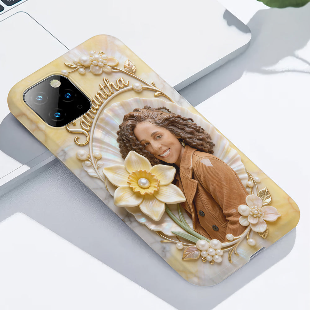 Custom Any Photo Birthmonth Flower - Personalized Self Love Full Print Phone Case
