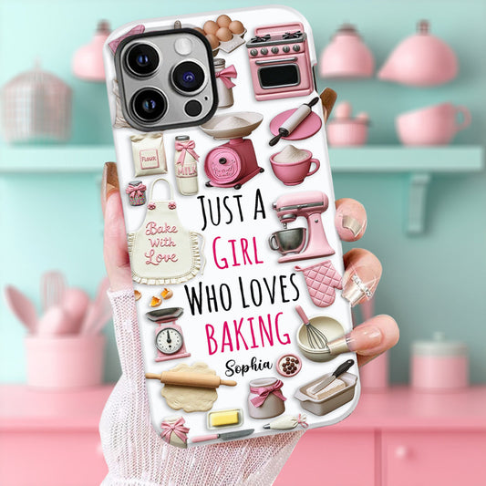 Just A Girl Who Loves Baking - Personalized Baking Full Print Phone Case