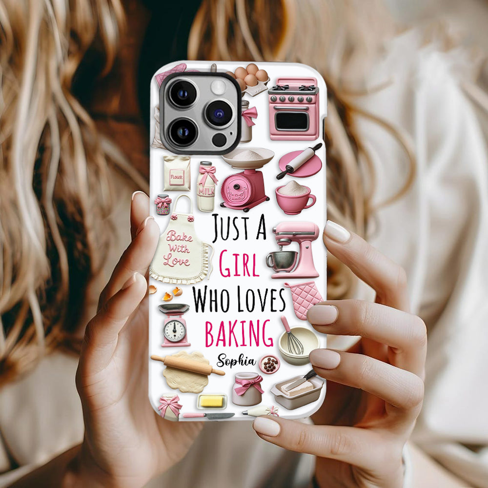 Just A Girl Who Loves Baking - Personalized Baking Full Print Phone Case