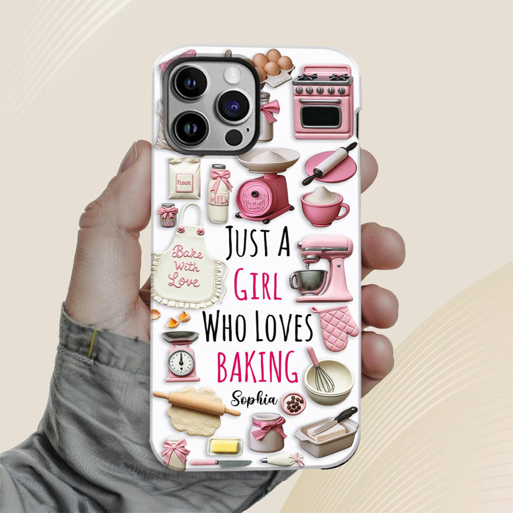 Just A Girl Who Loves Baking - Personalized Baking Full Print Phone Case