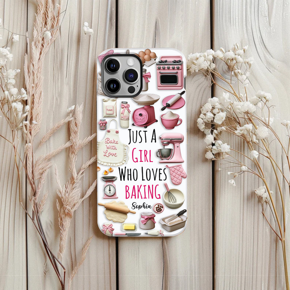 Just A Girl Who Loves Baking - Personalized Baking Full Print Phone Case
