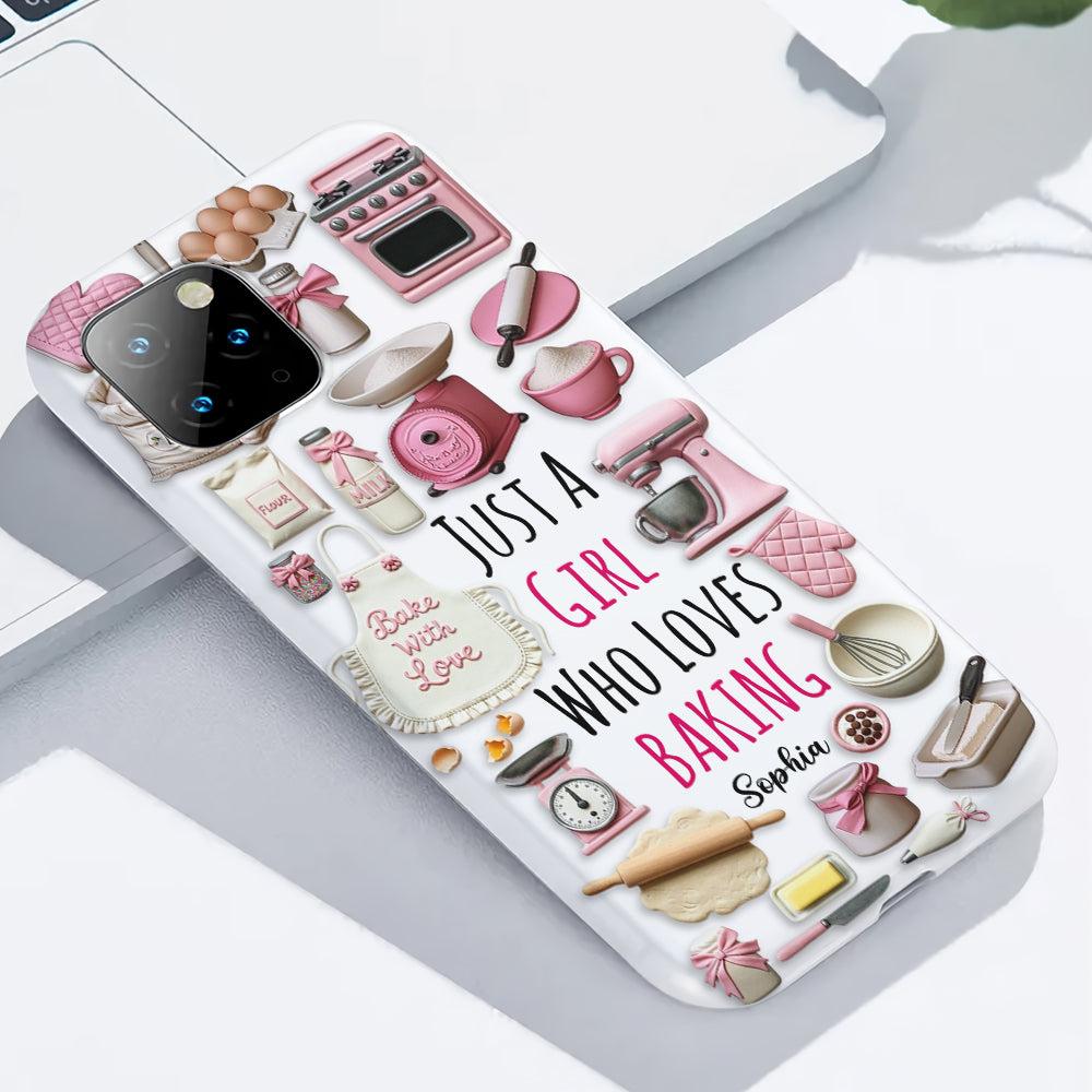 Just A Girl Who Loves Baking - Personalized Baking Full Print Phone Case