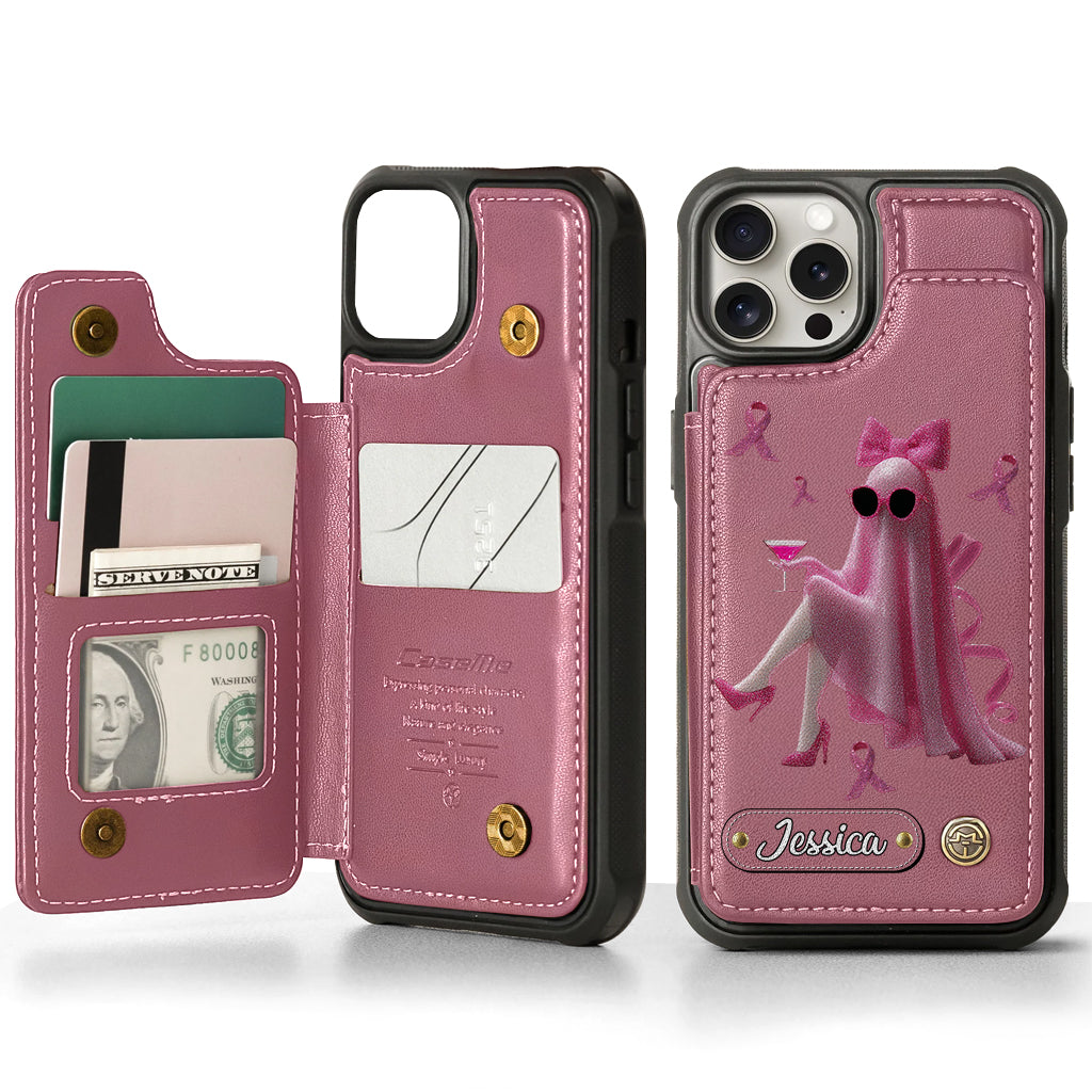 Pink Out - Personalized Breast Cancer Awareness Wallet Phone Case