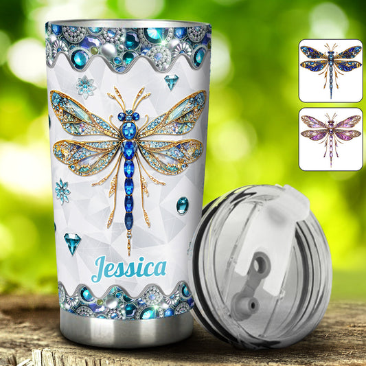Beautiful Dragonfly - Personalized Dragonfly Tumbler