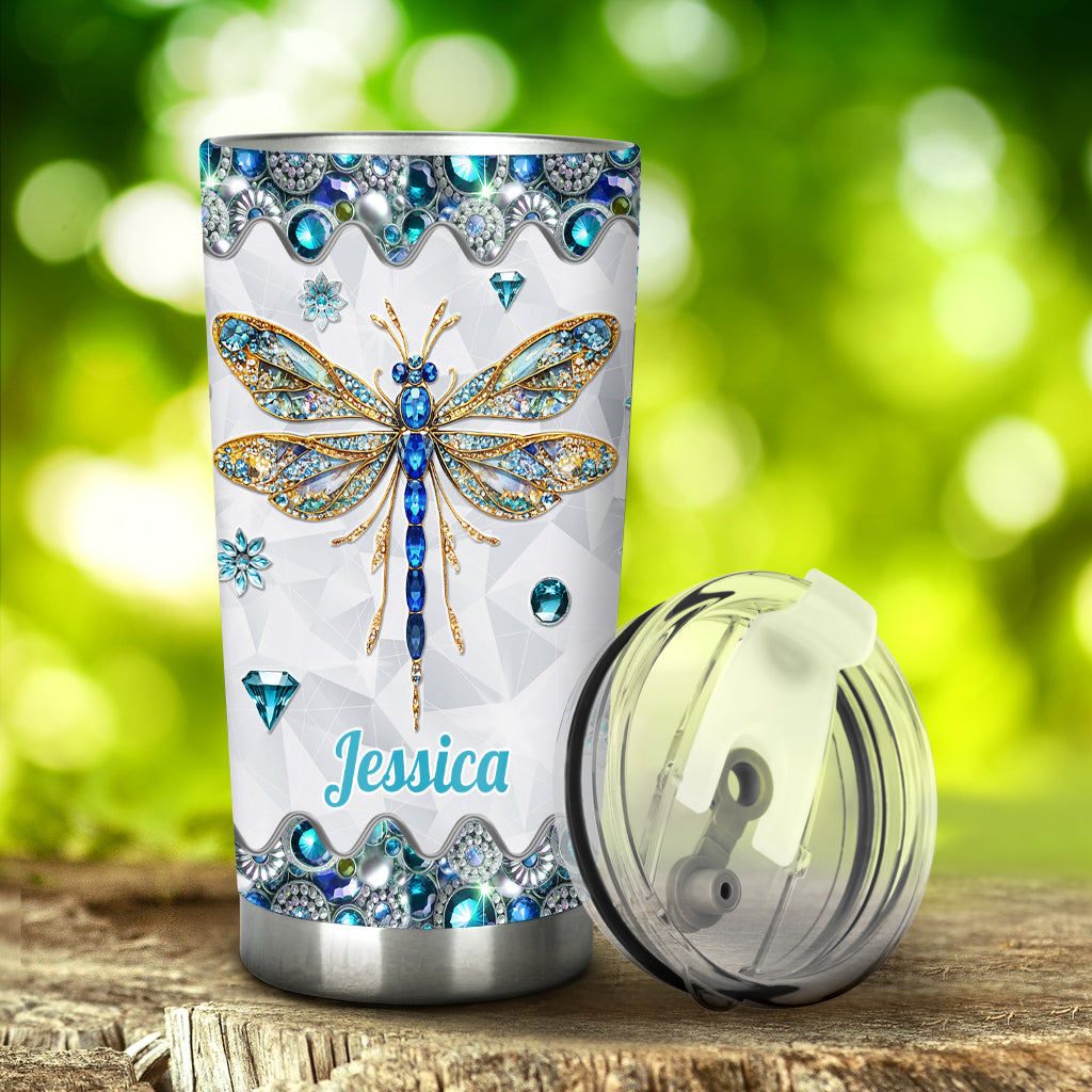 Beautiful Dragonfly - Personalized Dragonfly Tumbler