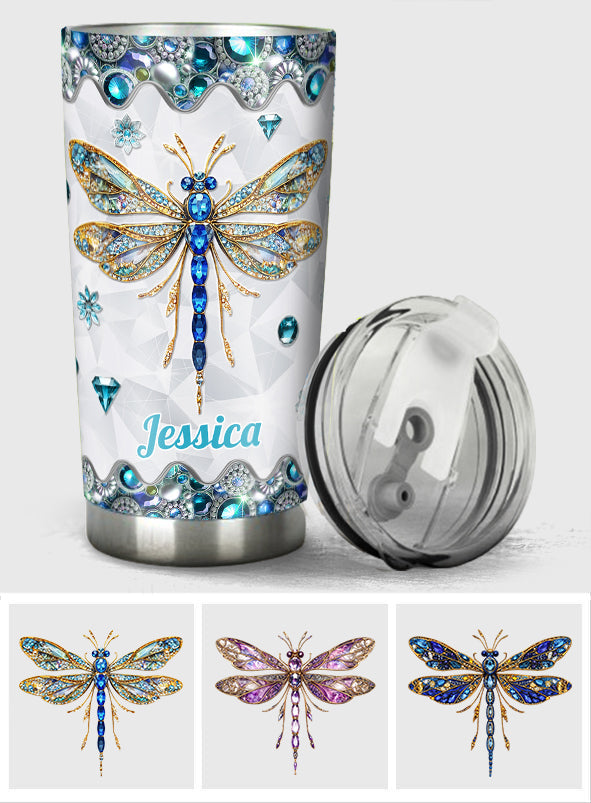 Beautiful Dragonfly - Personalized Dragonfly Tumbler