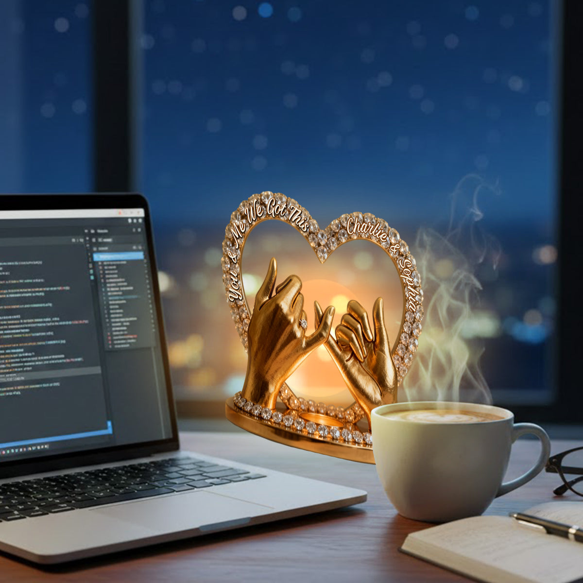 You & Me We Got This - Personalized Couple Candle Holder Sign