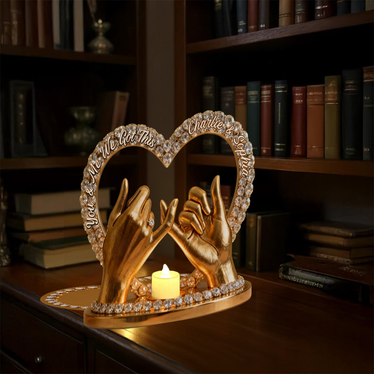 You & Me We Got This - Personalized Couple Candle Holder Sign