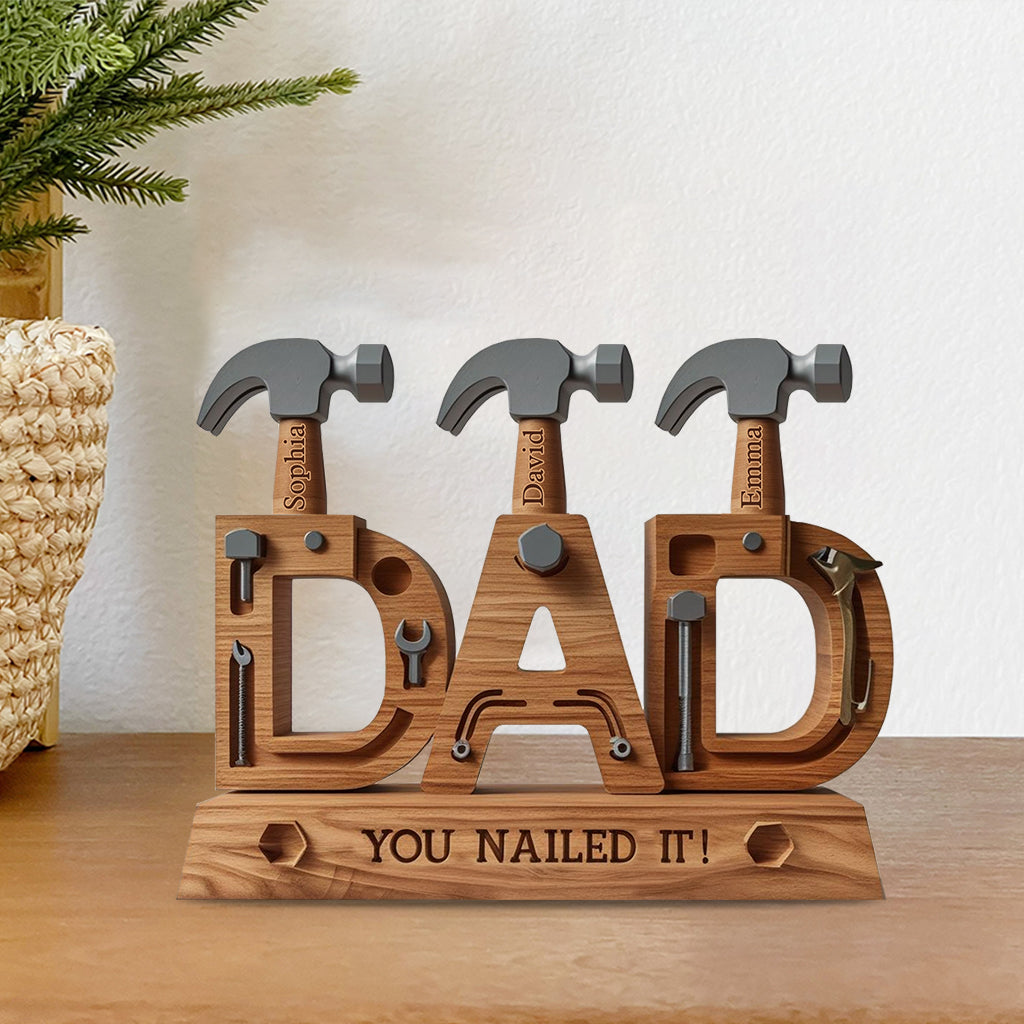 You Nailed It Dad - Personalized Father Custom Shaped Acrylic Plaque