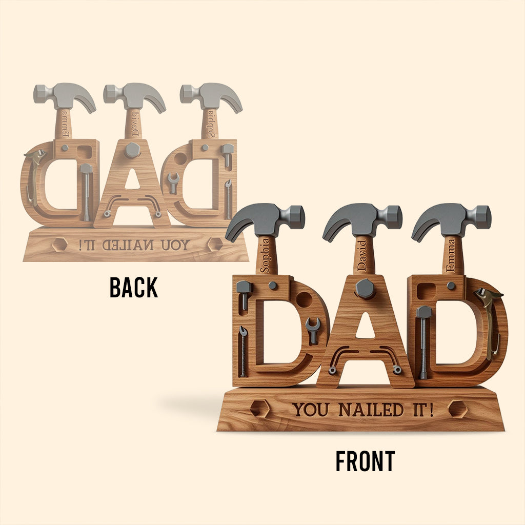 You Nailed It Dad - Personalized Father Custom Shaped Acrylic Plaque