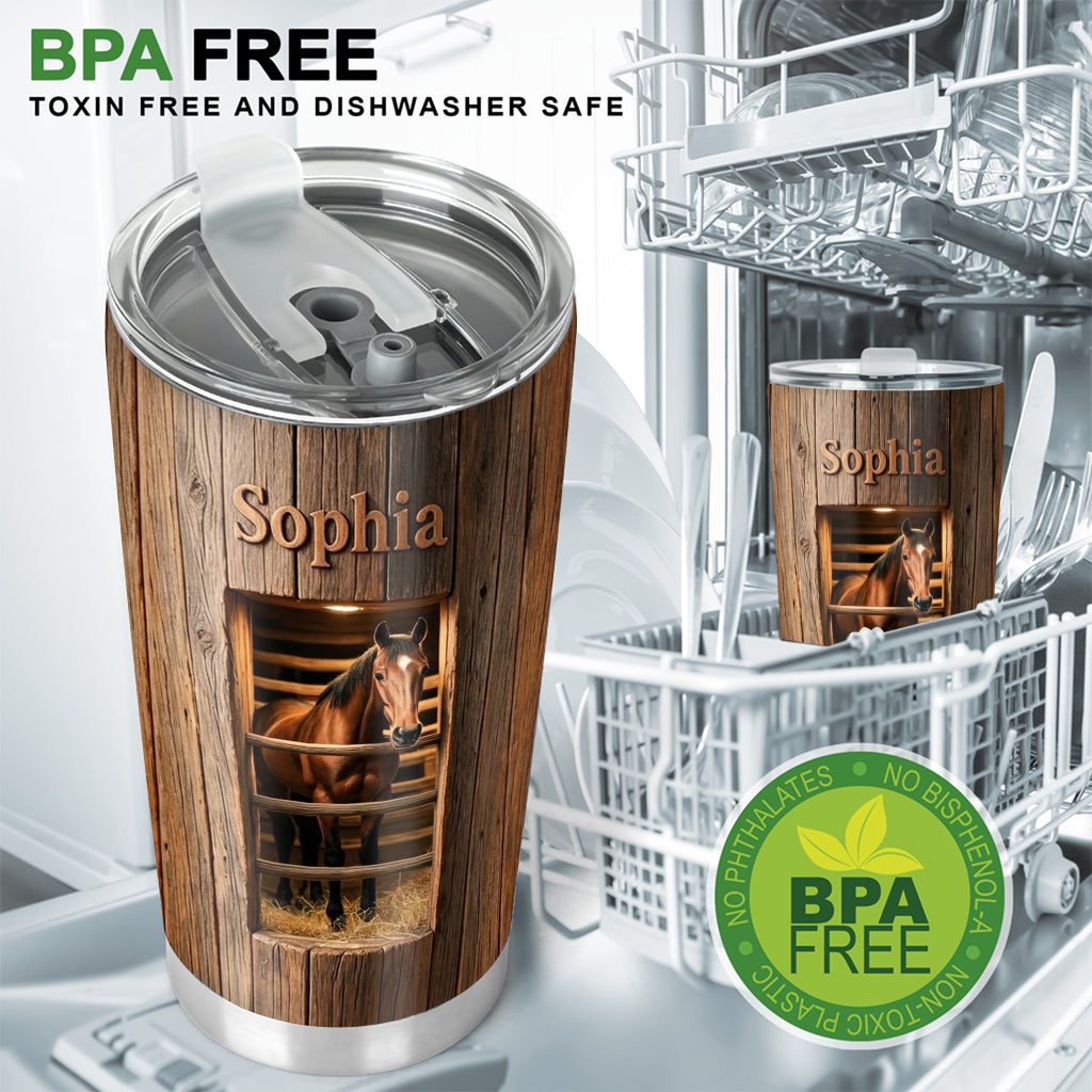 Life Is Better With Horses - Personalized Horse Tumbler