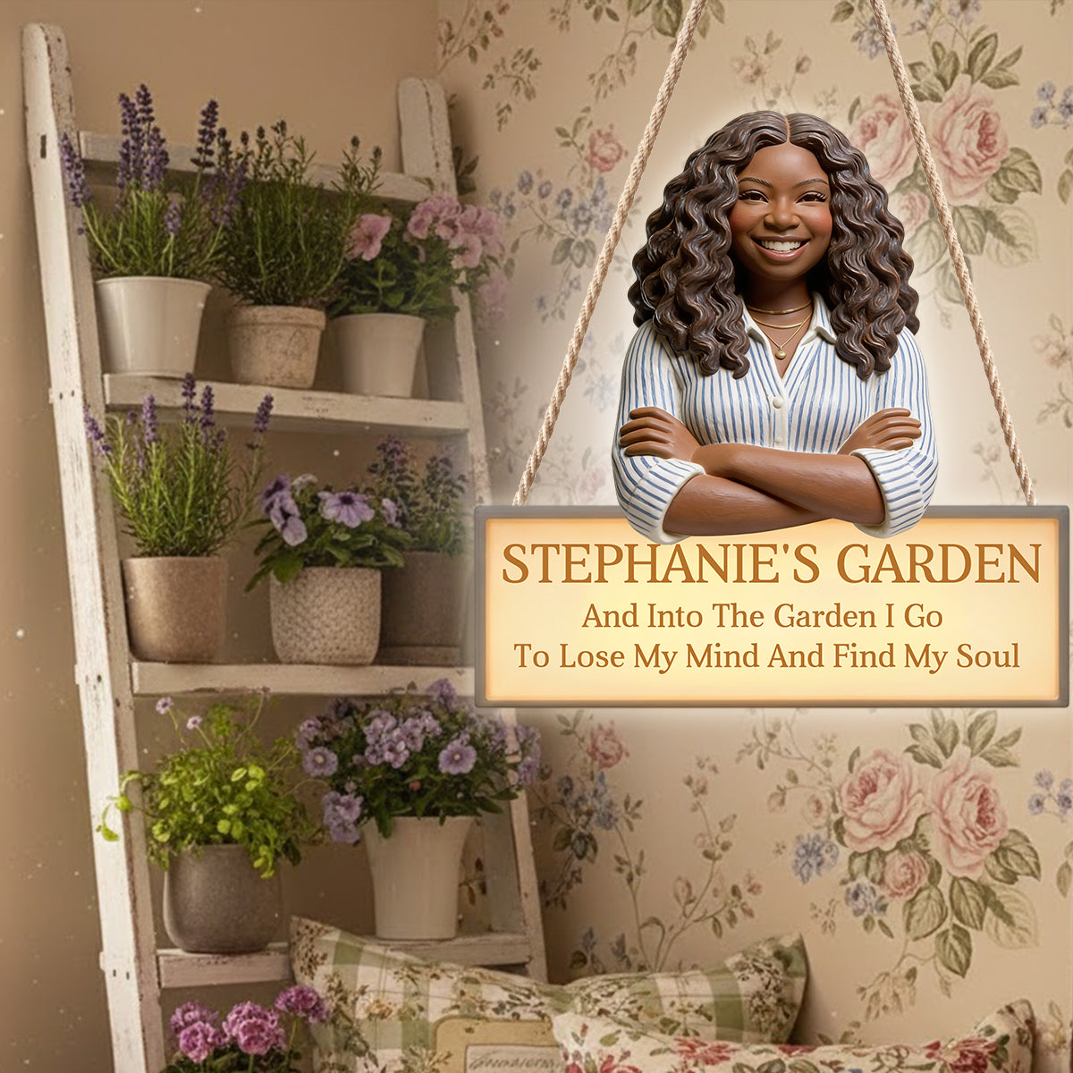 Custom From Any Photo - Personalized Gardening LED Light Acrylic Sign