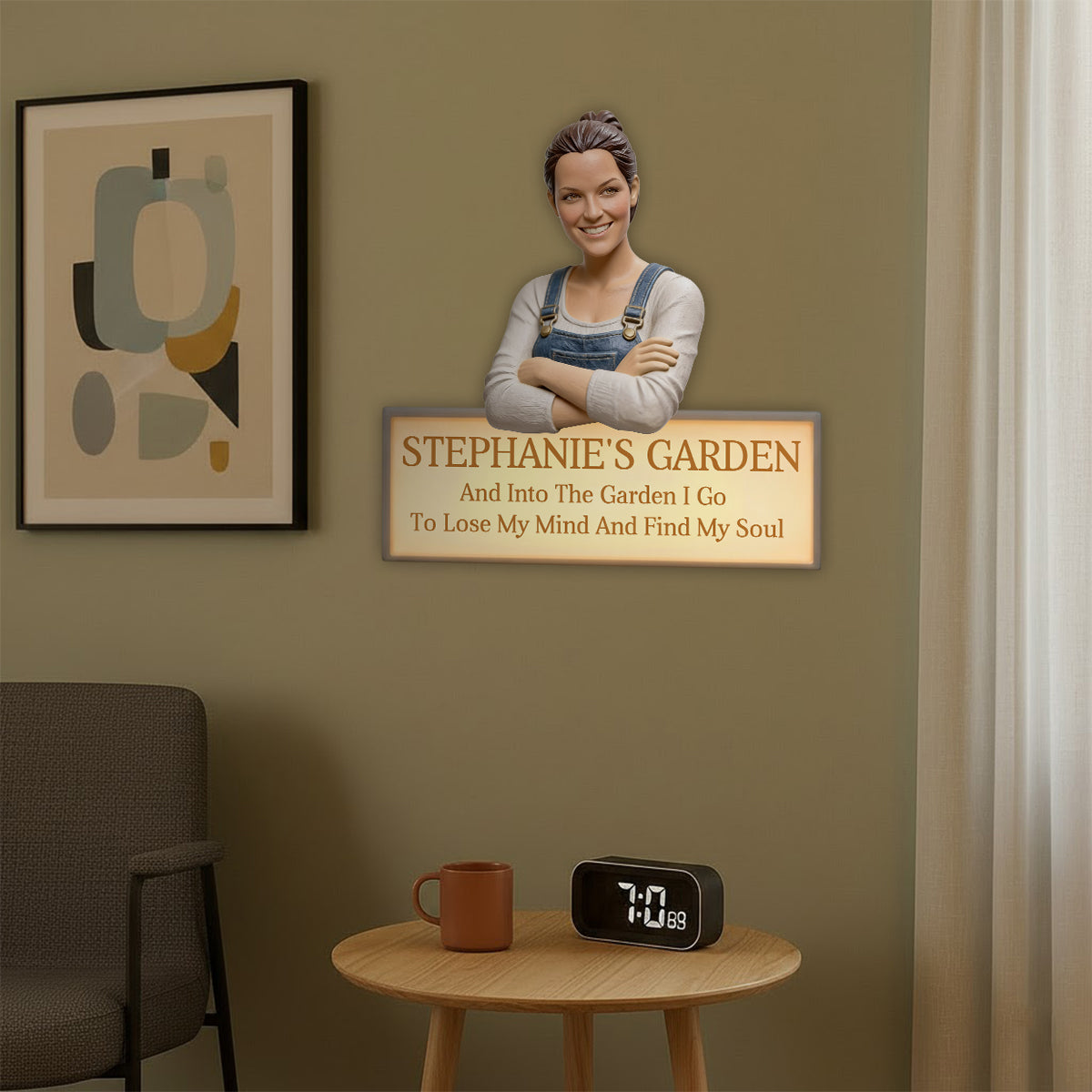 Custom From Any Photo - Personalized Gardening LED Light Acrylic Sign