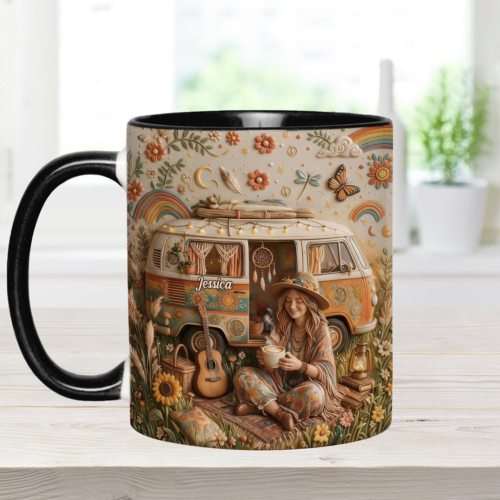 Hippie Souls - Personalized Hippie Accent Mug & Coaster