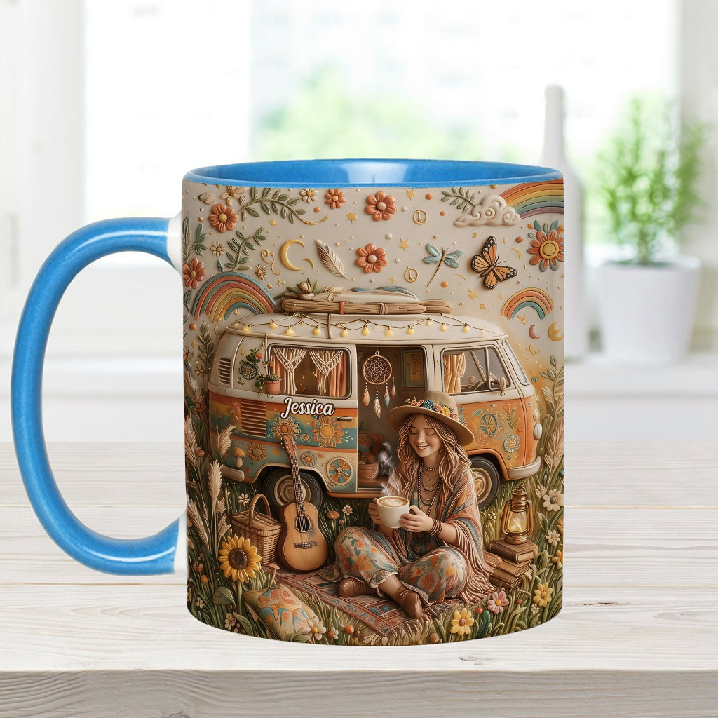 Hippie Souls - Personalized Hippie Accent Mug & Coaster