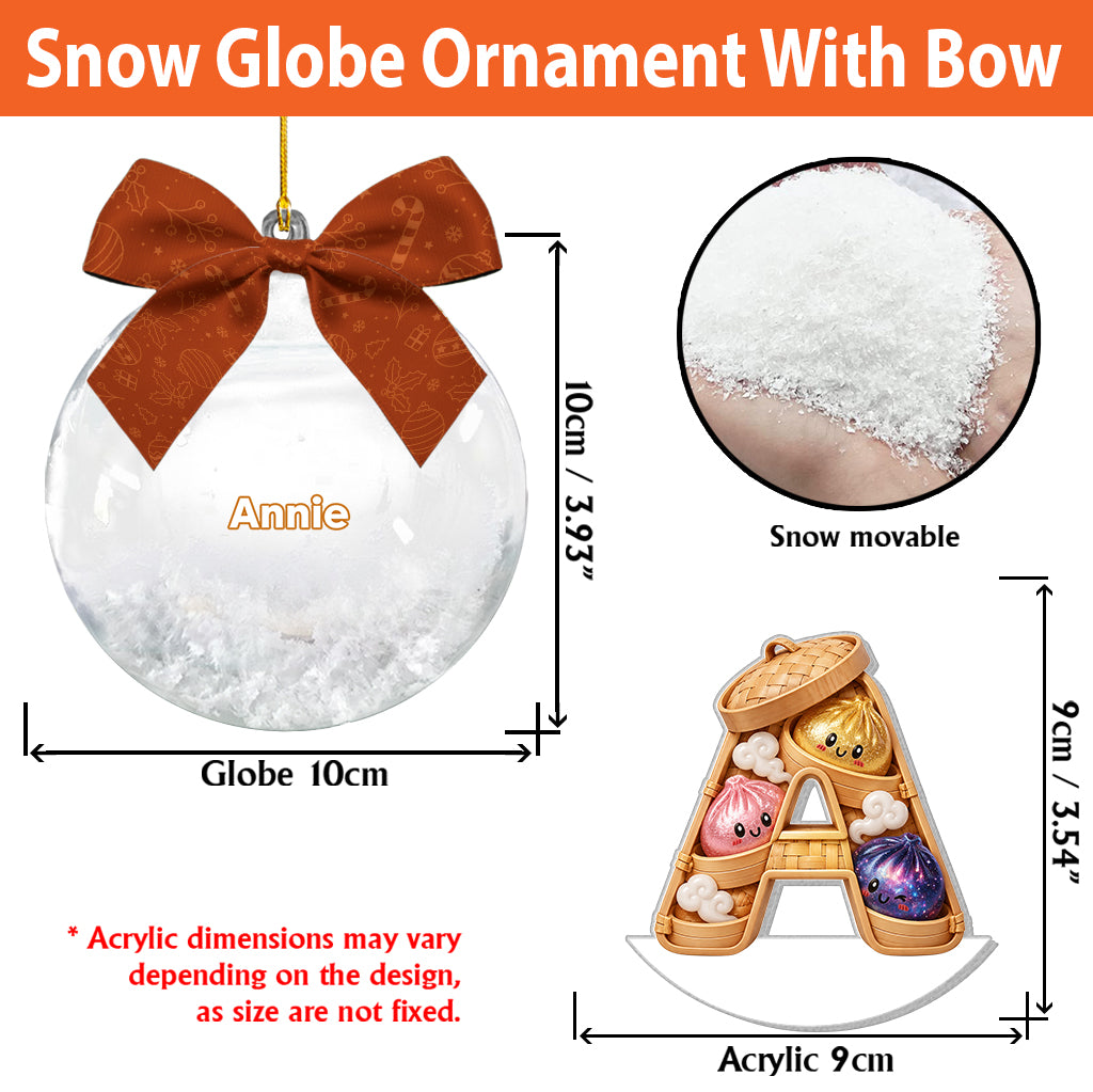 Cute & Fun Dumpling Alphabet For Kid - Personalized Kid Premium 3D Ornament