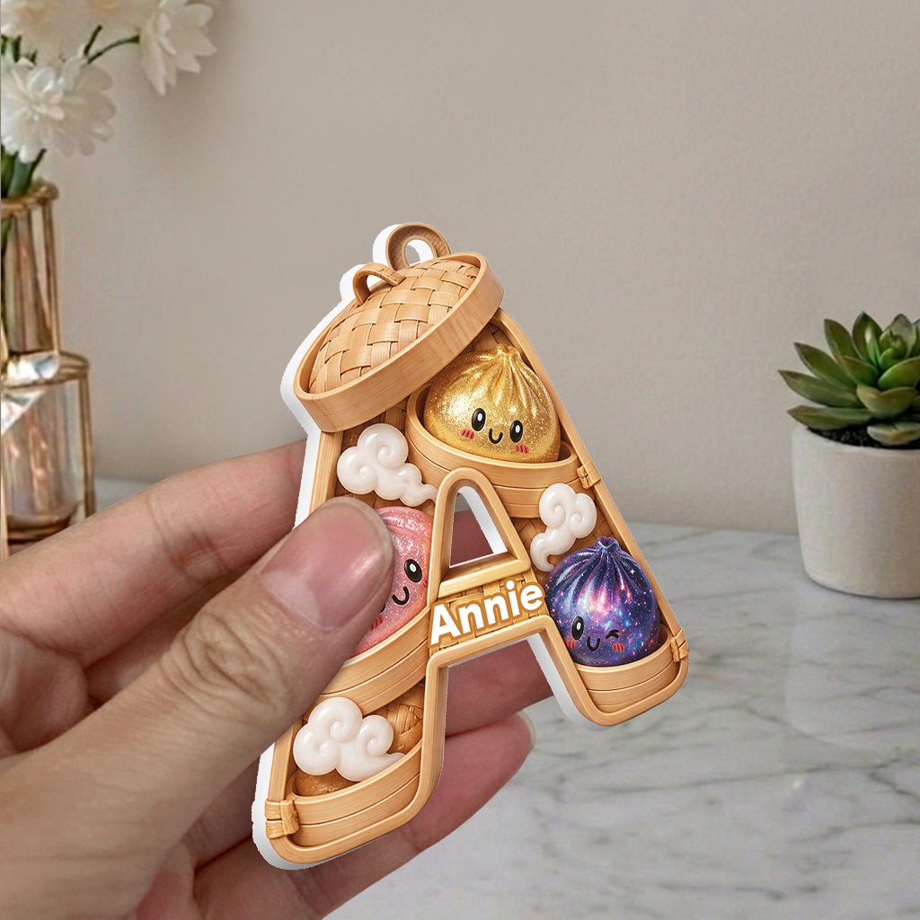 Cute & Fun Dumpling Alphabet For Kid - Personalized Kid Premium 3D Ornament