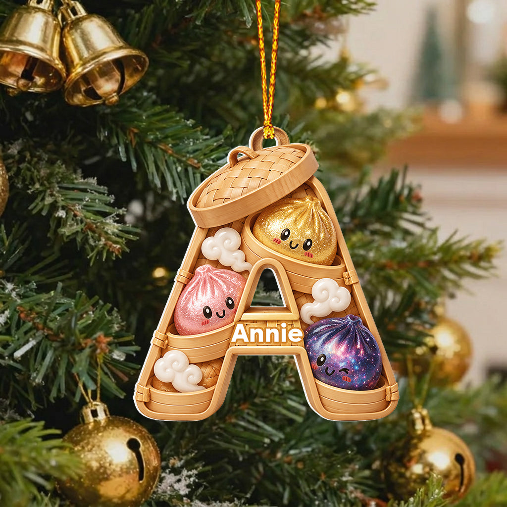 Cute & Fun Dumpling Alphabet For Kid - Personalized Kid Premium 3D Ornament