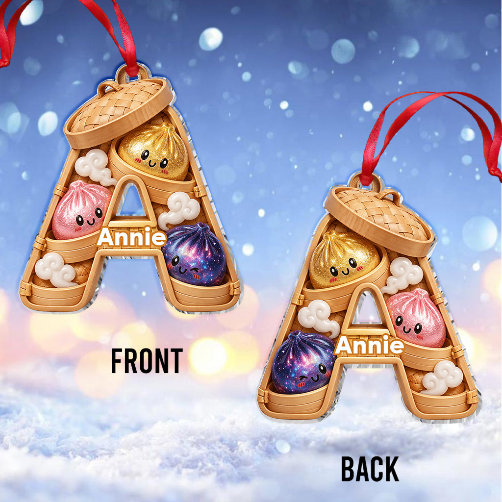 Cute & Fun Dumpling Alphabet For Kid - Personalized Kid Premium 3D Ornament