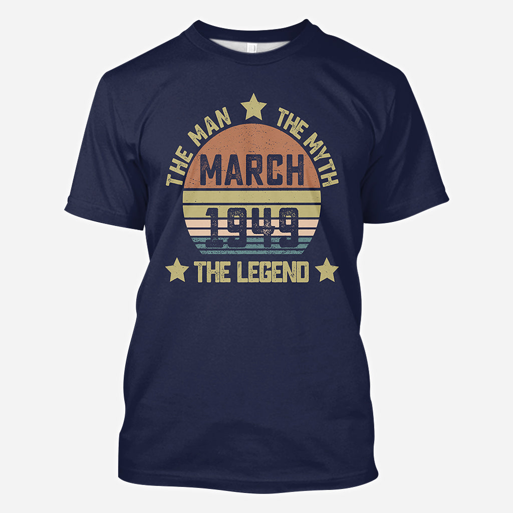 Birthday Gift, The Man The Myth The Legend - Personalized Birthday All Over Shirt