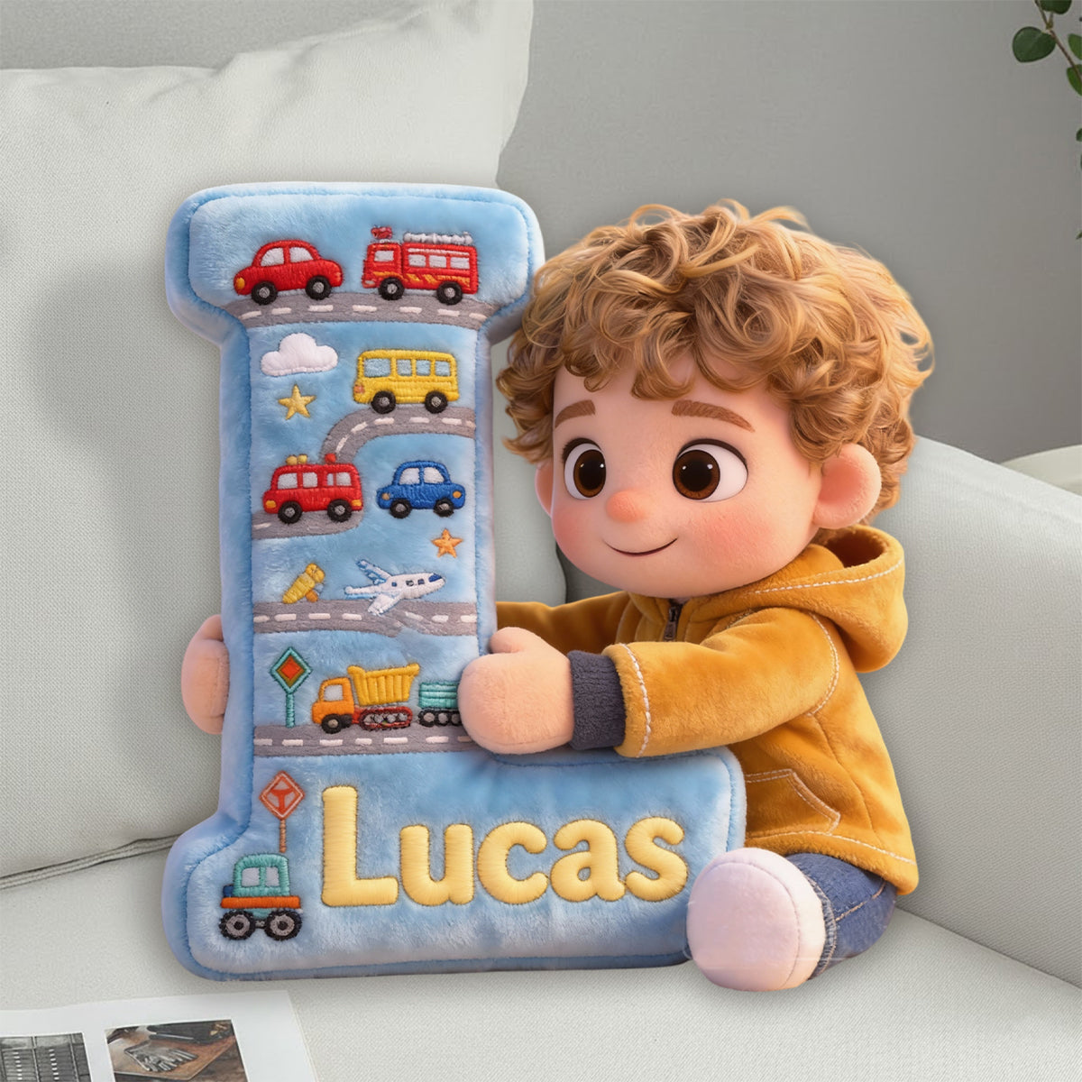 I Love You Baby - Personalized Kid Faux Fur Shaped Pillow