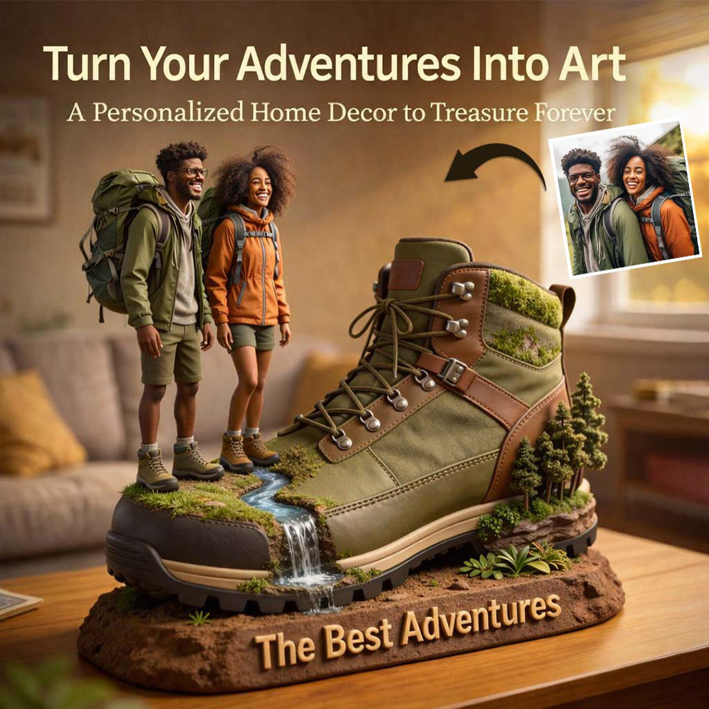 Love Hiking - Personalized Hiking Custom Shaped Acrylic Plaque